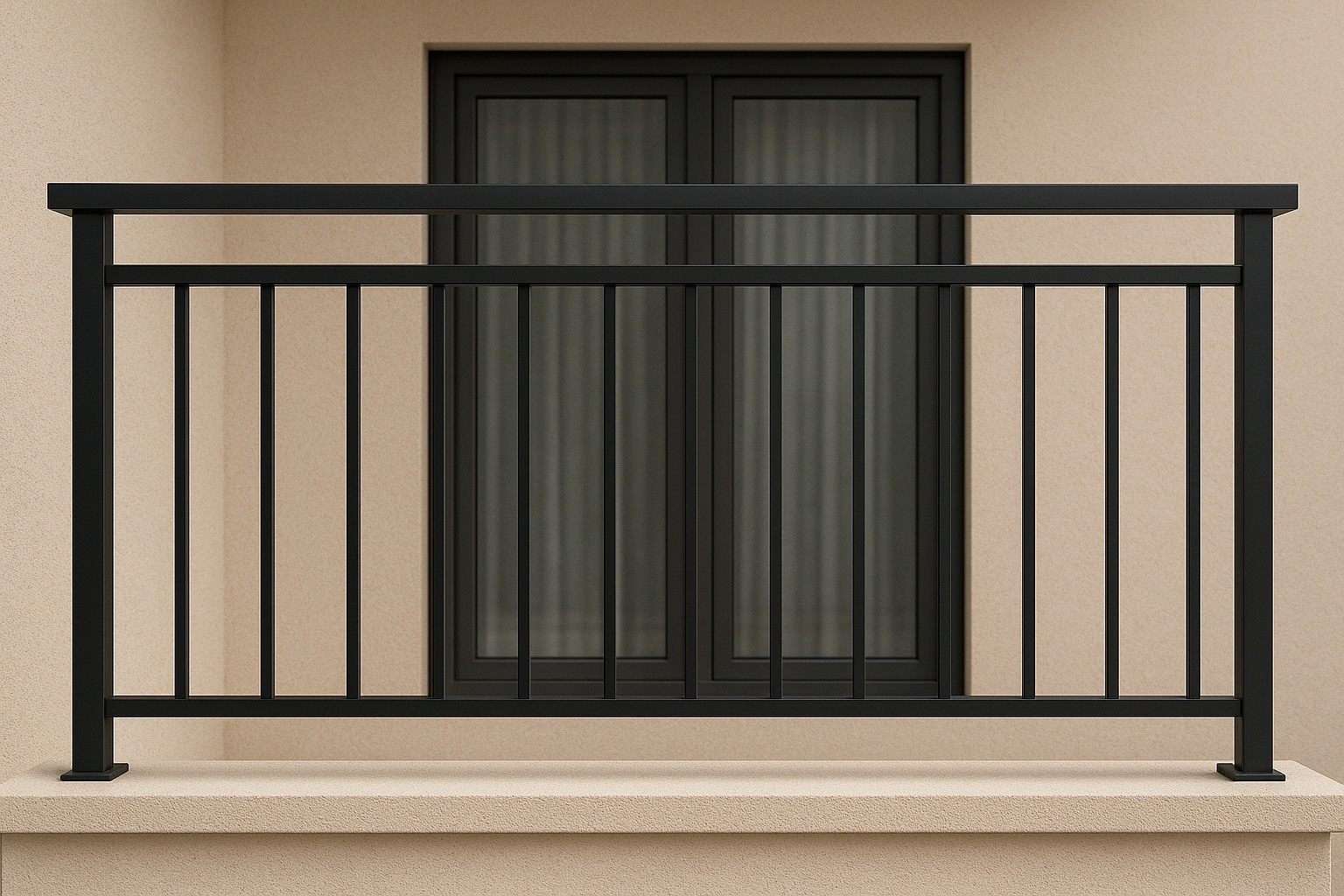 "Mẫu lan can họa tiết hiện đại tối giản, thiết kế đường thẳng thanh thoát, phong cách sang trọng phù hợp nhà phố và biệt thự."