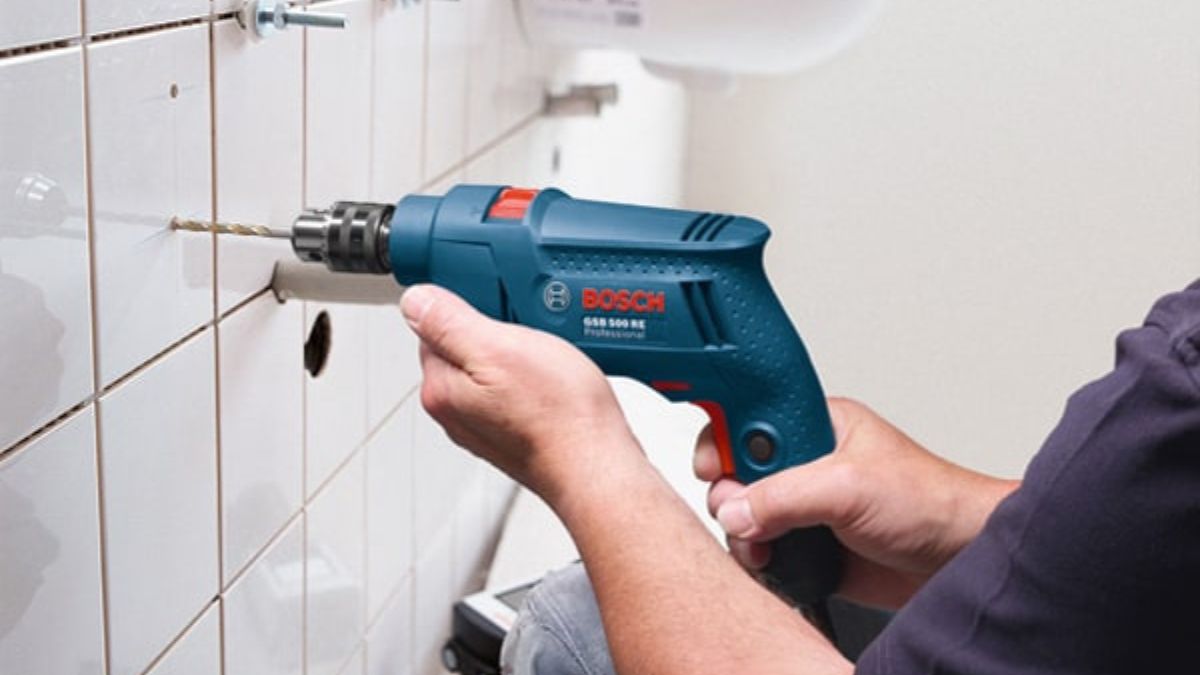 máy khoan pin Bosch có chổi than GSR 120Li khoan tường gạch men mạnh mẽ, bền bỉ cho gia đình