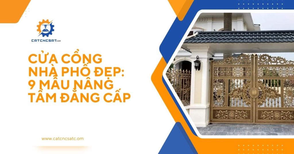 "Cửa cổng nhà phố đẹp sang trọng với hoa văn nhôm đúc cao cấp – 9 mẫu nâng tầm đẳng cấp 2025"