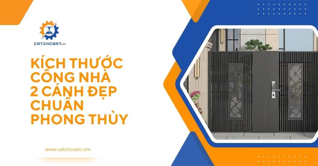 Cổng nhà 2 cánh đẹp, thiết kế hiện đại với họa tiết đơn giản, chất liệu sắt sơn tĩnh điện, phù hợp với phong thủy, mang lại không gian sang trọng và an toàn cho ngôi nhà.