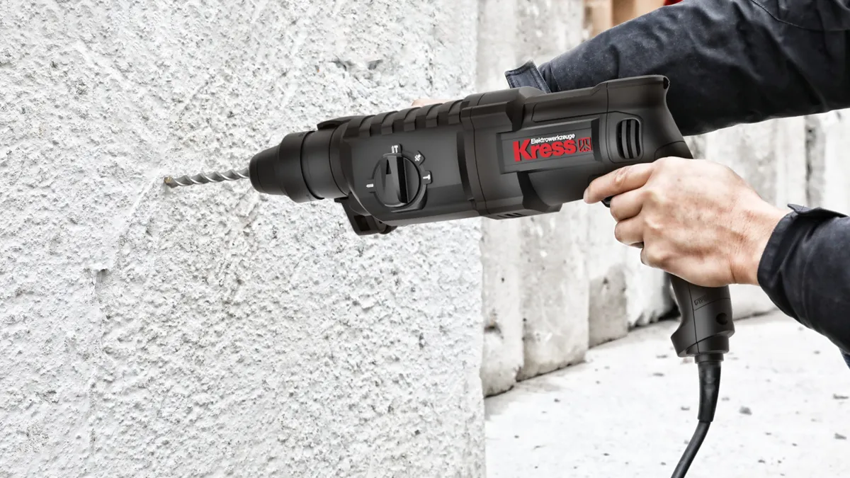 Máy khoan búa Kress công suất lớn khoan tường bê tông