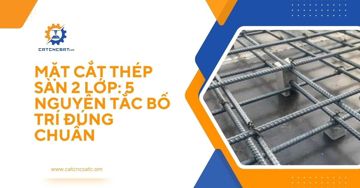 "Mặt cắt thép sàn 2 lớp với cách bố trí thép đúng chuẩn trong xây dựng"